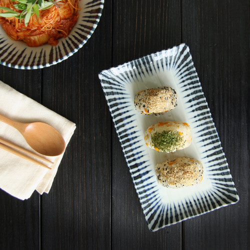 테이블코드마키렌 사각접시 4p 中 일제식기 일본그릇식기자체브랜드